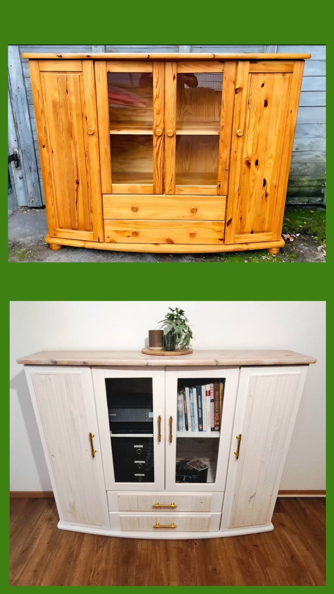 Kommode vor und nach dem Möbel-Upcycling
