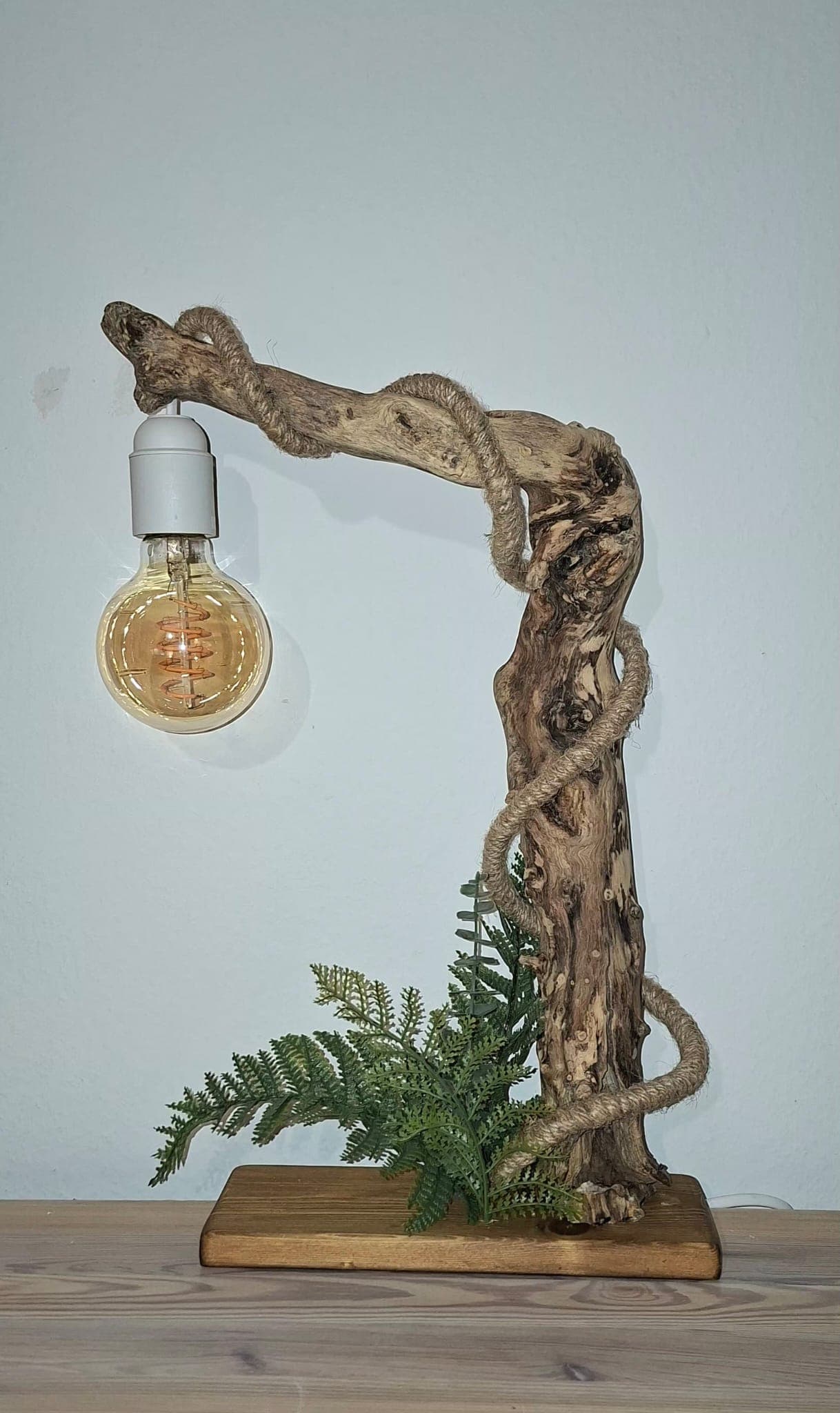 Wildwood Twist – additional view of the handmade design lamp